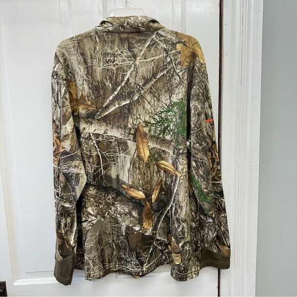 Habit scent factor realtree camo camouflage 1/4 zip pullover jacket men's large - Picture 3 of 5